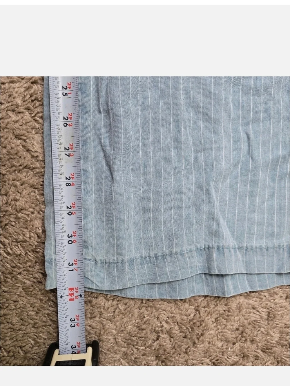Brand New- NYDJ Relaxed Straight Light Blue with stripes 100% Lyocell Jeans - Picture 9 of 12